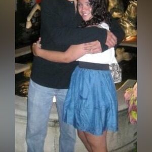 Two toned light dress.